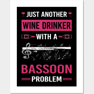 Wine Drinker Bassoon Bassoonist Posters and Art